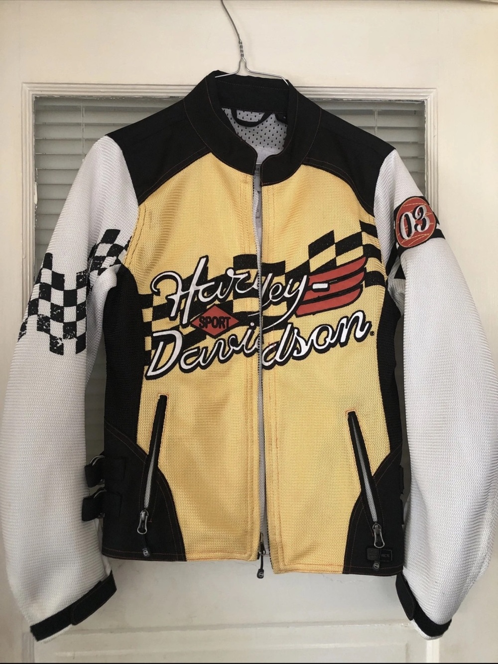 Harley-Davidson Yellow, White & Black Racing Jacket